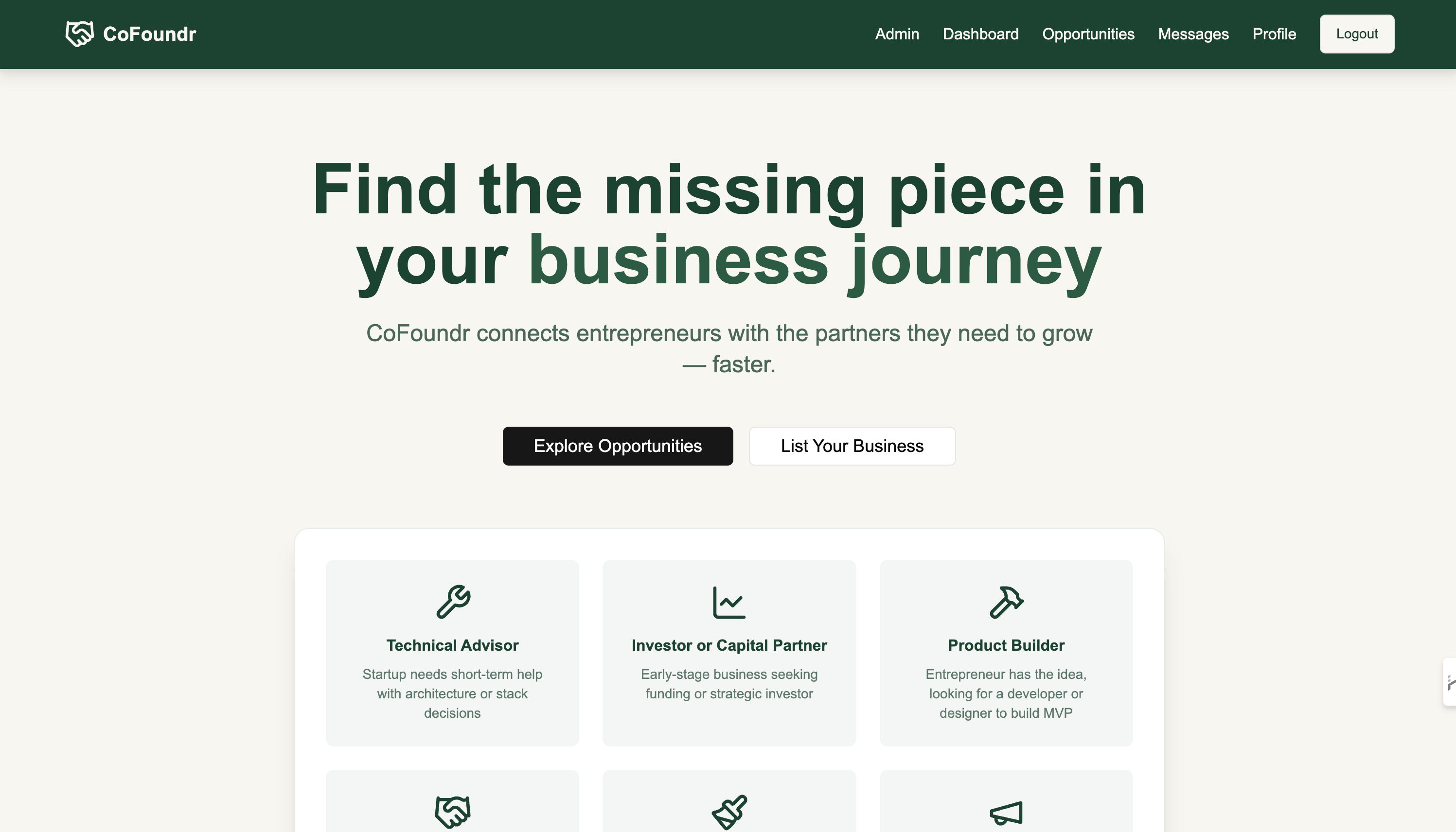 Networking Platform for Entrepreneurs – joincofoundr.com